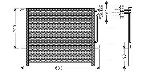 Handler.Part Condenser, air conditioning AVA BWA5369 1