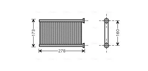 Handler.Part Heat exchanger, interior heating AVA BWA6342 1