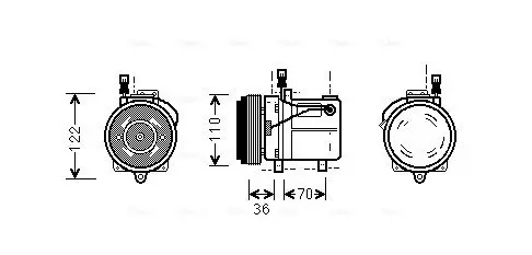 Handler.Part Compressor, air conditioning AVA BWAK060 1