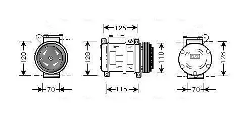 Handler.Part Compressor, air conditioning AVA BWAK229 1