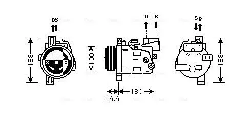 Handler.Part Compressor, air conditioning AVA BWAK319 1