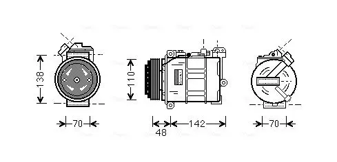 Handler.Part Compressor, air conditioning AVA BWK015 1