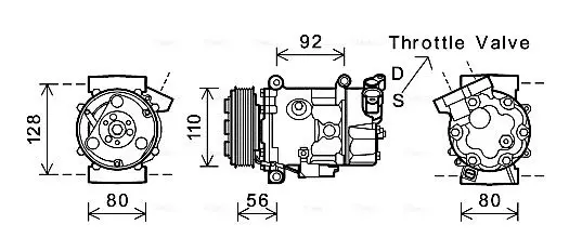 Handler.Part Compressor, air conditioning AVA BWK416 1