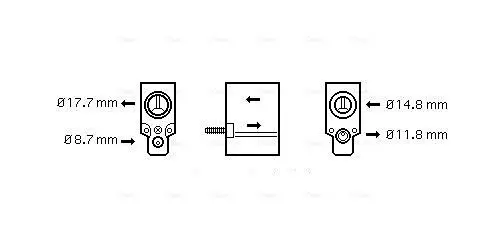 Handler.Part Expansion valve, air conditioning AVA CN1220 1