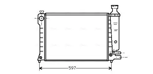 Handler.Part Radiator, engine cooling AVA CN2036 1