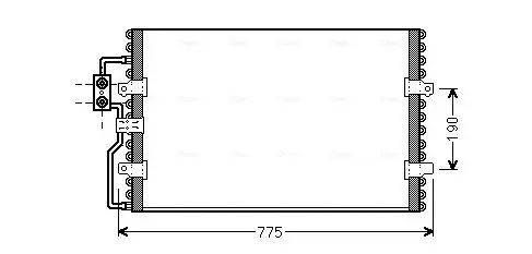 Handler.Part Condenser, air conditioning AVA CN5093 1