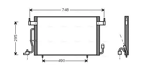 Handler.Part Condenser, air conditioning AVA CN5166 1