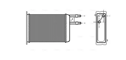 Handler.Part Heat exchanger, interior heating AVA CN6128 1