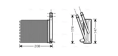 Handler.Part Heat exchanger, interior heating AVA CN6243 1