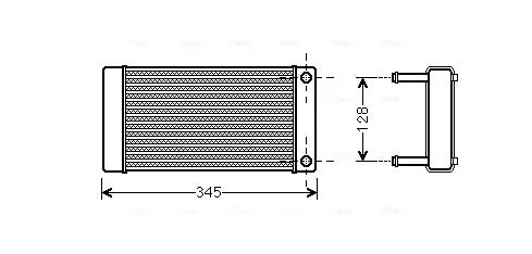 Handler.Part Heat exchanger, interior heating AVA CN6265 1