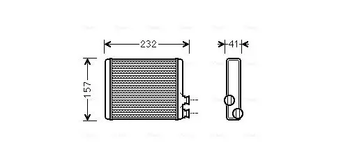 Handler.Part Heat exchanger, interior heating AVA CN6286 1