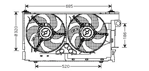 Handler.Part Fan, radiator AVA CN7516 1