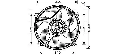 Handler.Part Fan, radiator AVA CN7531 1