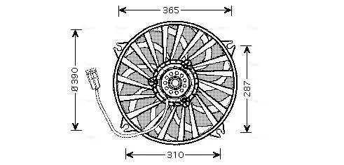 Handler.Part Fan, radiator AVA PE7531 1