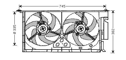 Handler.Part Fan, radiator AVA PE7537 1