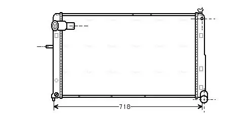 Handler.Part Radiator, engine cooling AVA CNA2074 1