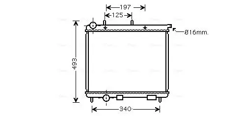 Handler.Part Radiator, engine cooling AVA CNA2189 1