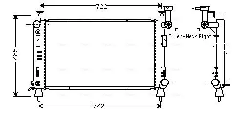 Handler.Part Radiator, engine cooling AVA CR2027 1