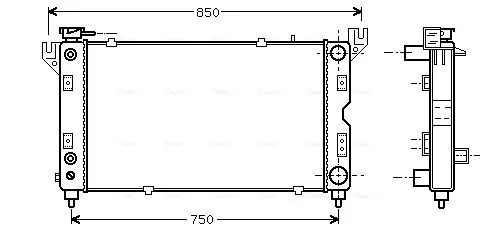 Handler.Part Radiator, engine cooling AVA CR2028 1