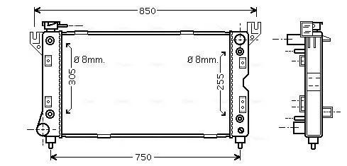 Handler.Part Radiator, engine cooling AVA CR2029 1