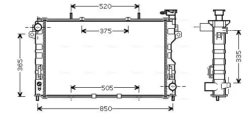 Handler.Part Radiator, engine cooling AVA CR2077 1