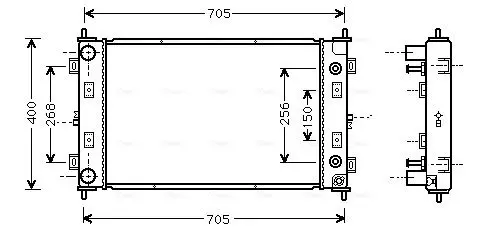 Handler.Part Radiator, engine cooling AVA CR2034 1