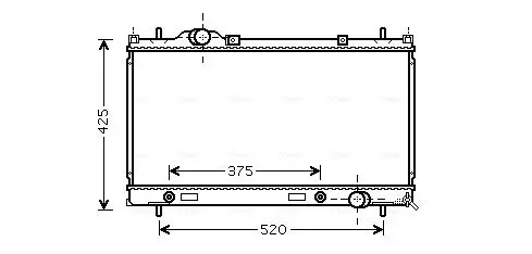 Handler.Part Radiator, engine cooling AVA CR2086 1