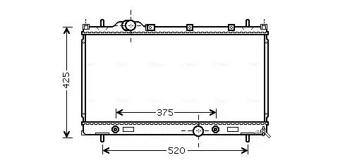 Handler.Part Radiator, engine cooling AVA CR2087 1