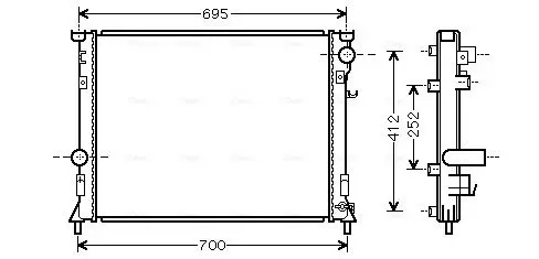 Handler.Part Radiator, engine cooling AVA CR2097 1