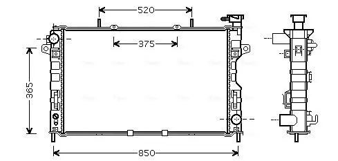 Handler.Part Radiator, engine cooling AVA CR2117 1