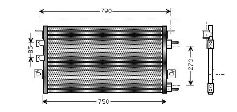 Handler.Part Condenser, air conditioning AVA CR5023 1