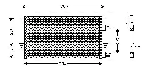 Handler.Part Condenser, air conditioning AVA CR5037 1