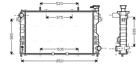 Handler.Part Radiator, engine cooling AVA CRA2081 1