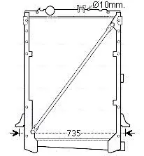 Handler.Part Radiator, engine cooling AVA DF2031 1