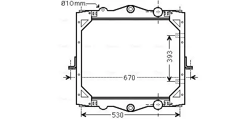 Handler.Part Radiator, engine cooling AVA DF2041 1