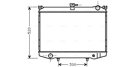 Handler.Part Radiator, engine cooling AVA DN2041 1