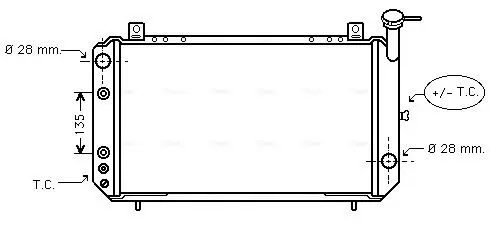 Handler.Part Radiator, engine cooling AVA DN2050 1