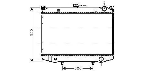 Handler.Part Radiator, engine cooling AVA DN2064 1