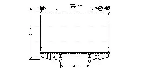 Handler.Part Radiator, engine cooling AVA DN2076 1