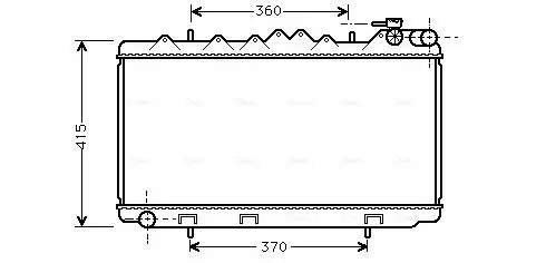 Handler.Part Radiator, engine cooling AVA DN2092 1