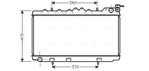 Handler.Part Radiator, engine cooling AVA DN2094 1