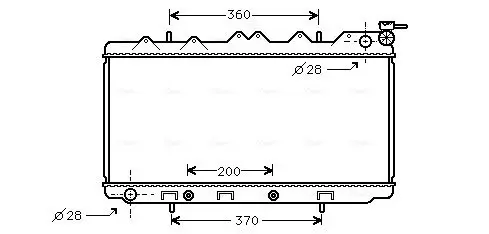 Handler.Part Radiator, engine cooling AVA DN2117 1