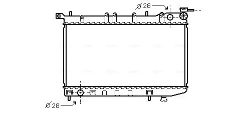 Handler.Part Radiator, engine cooling AVA DN2123 1