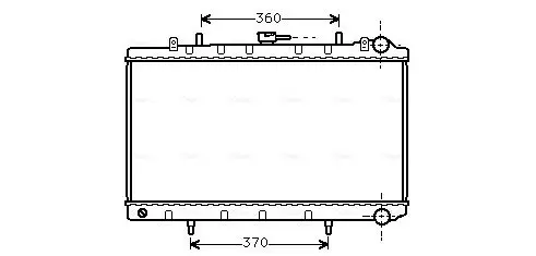 Handler.Part Radiator, engine cooling AVA DN2132 1