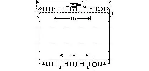 Handler.Part Radiator, engine cooling AVA DN2143 1