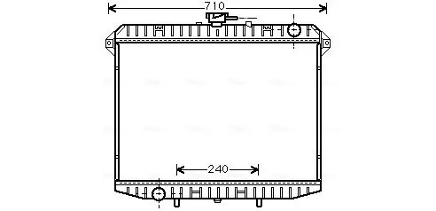 Handler.Part Radiator, engine cooling AVA DN2148 1