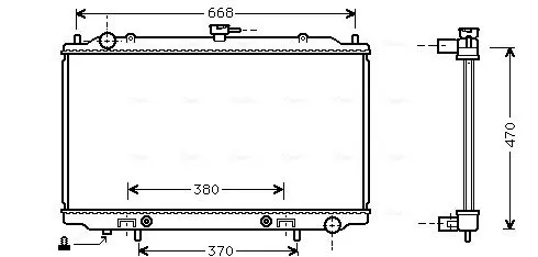 Handler.Part Radiator, engine cooling AVA DN2189 1