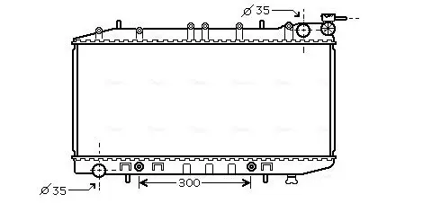 Handler.Part Radiator, engine cooling AVA DN2203 1