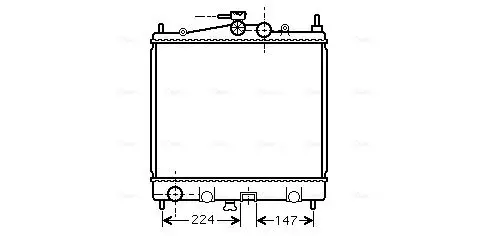 Handler.Part Radiator, engine cooling AVA DN2210 1