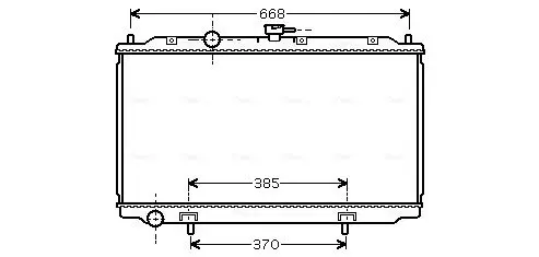 Handler.Part Radiator, engine cooling AVA DN2215 1